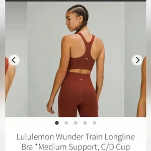 Lululemon wunder train longline bra